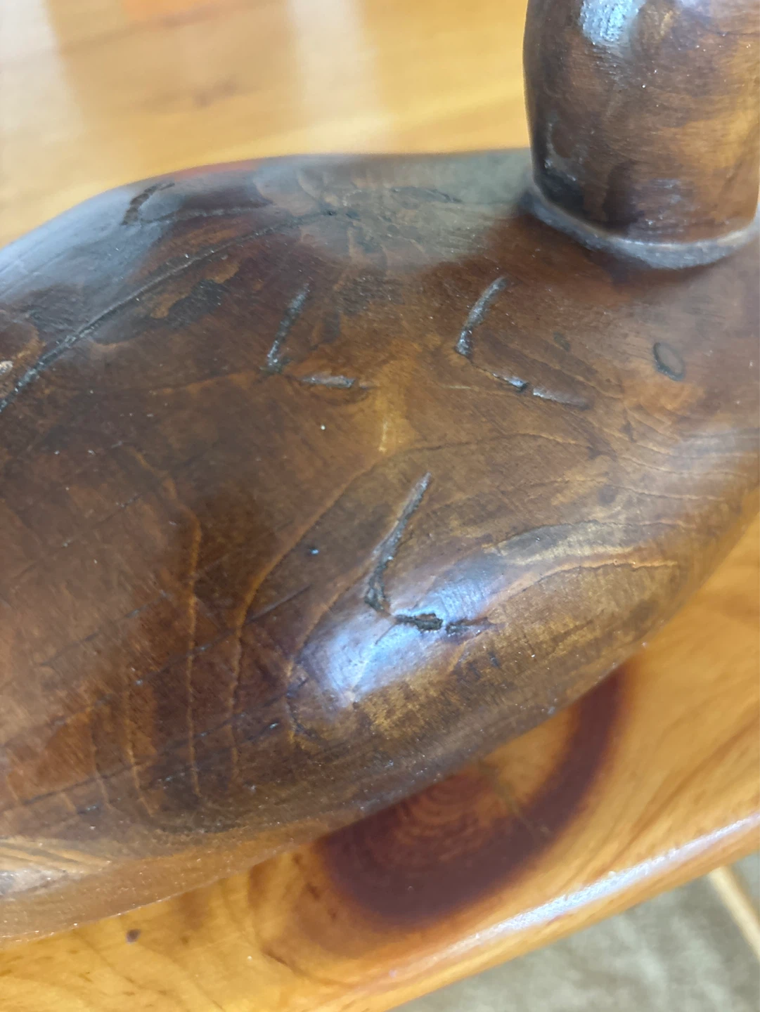 Handcrafted Wooden Duck Figurine 14 Inches Long - photo 2
