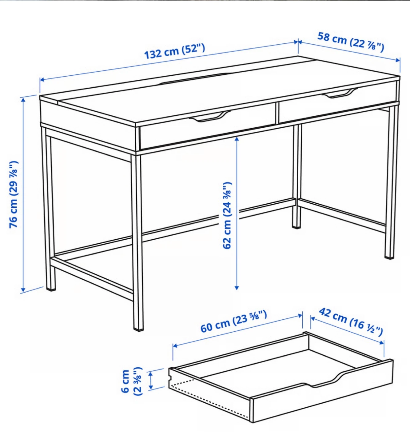 IKEA study and computer Desk - photo 3