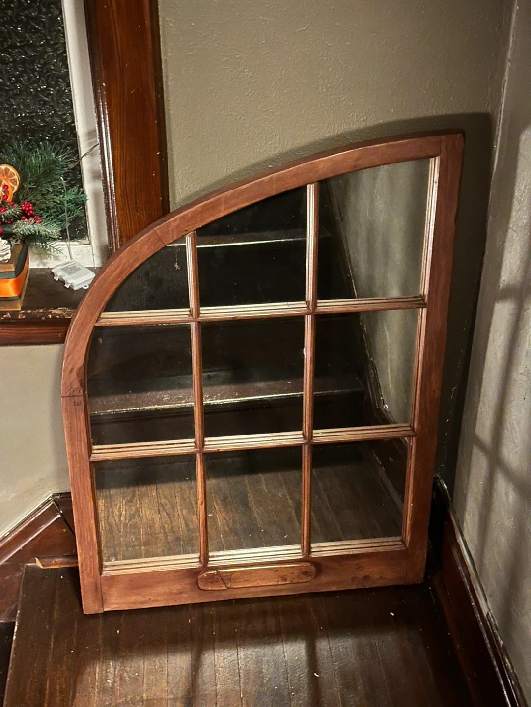 Vintage Wood Framed Glass Window Panes