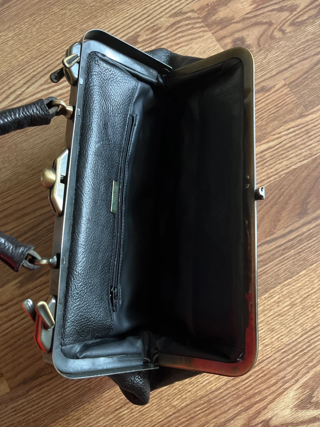 Lorenzo Made in France Black Leather Doctor's Bag - photo 3