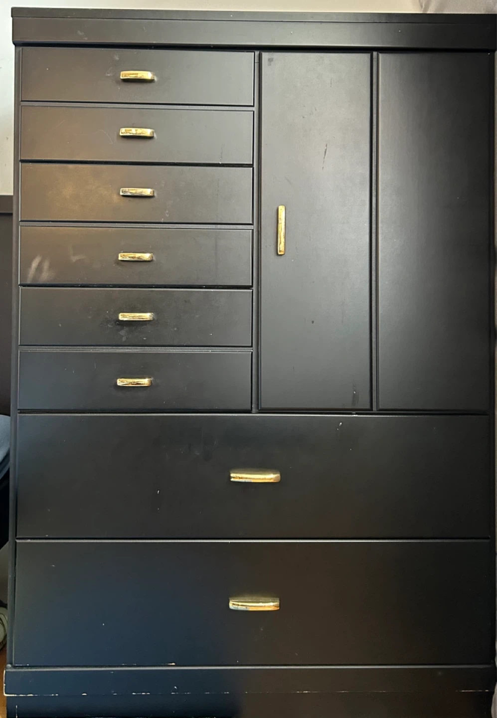Black Dresser with Cabinet