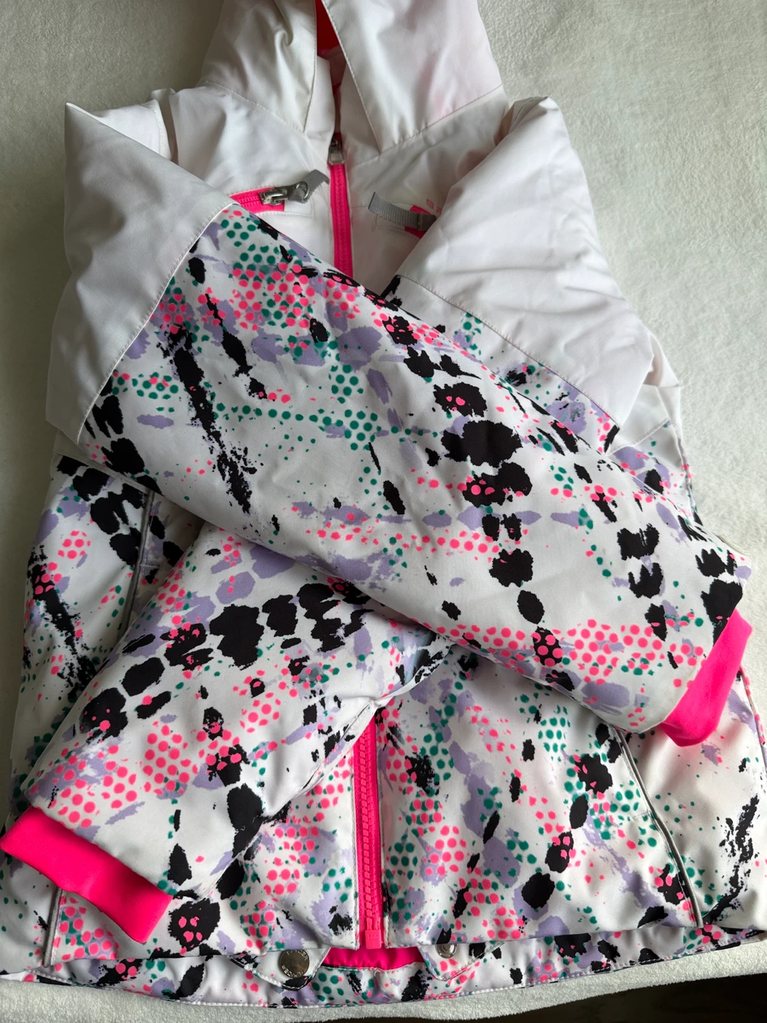 Spyder Ski Jacket - White/Pink/Purple Print - photo 5