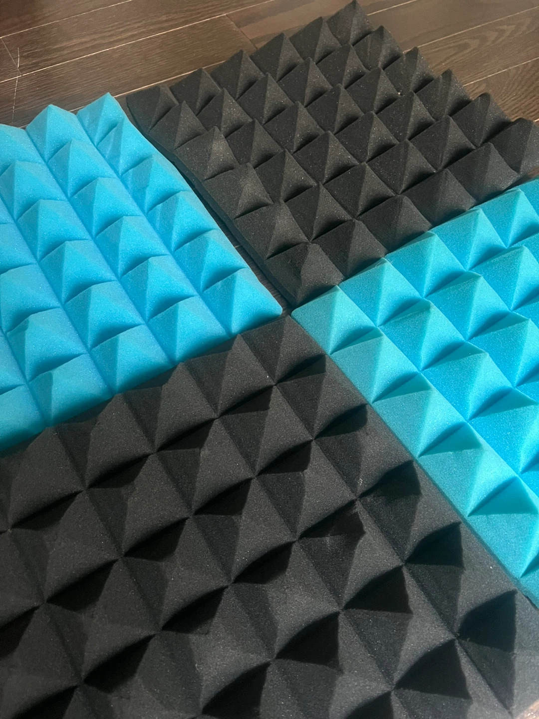 Pyramid Acoustic Foam Panels (Black & Blue) - photo 5