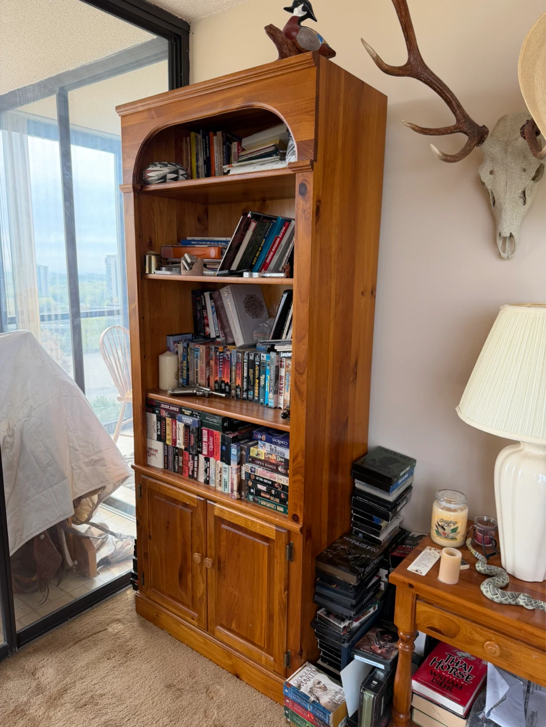 Wooden Bookcase With Cabinet - photo 2