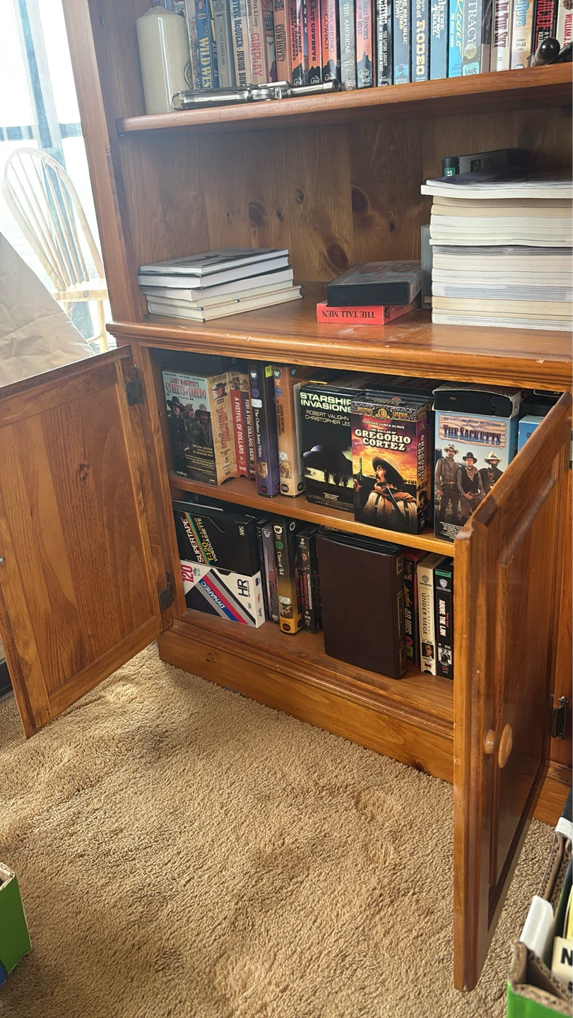 Wooden Bookcase With Cabinet - photo 3