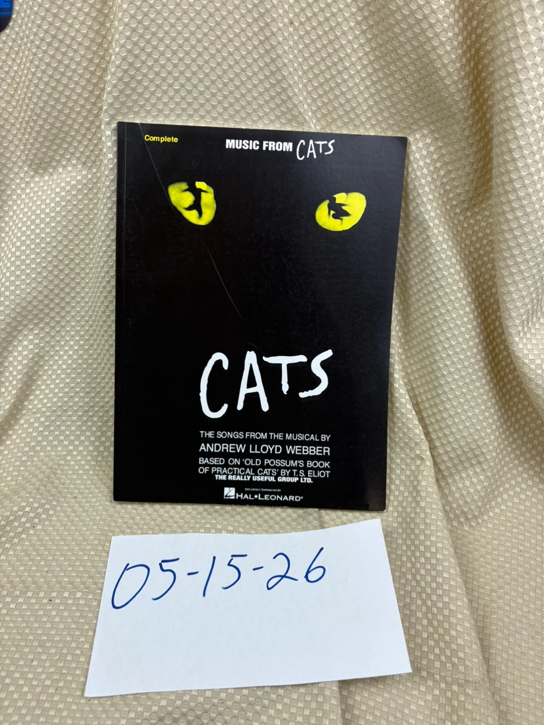 Complete Music from Cats Sheet Music Book
