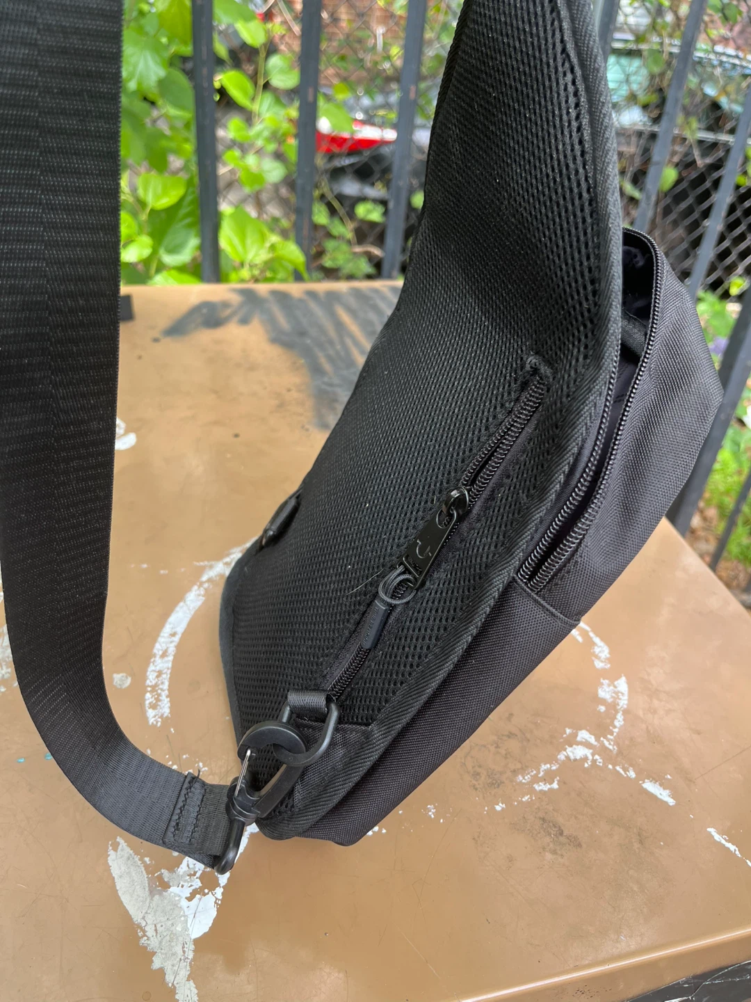 Black Sling Bag with Embossed Logo - photo 3
