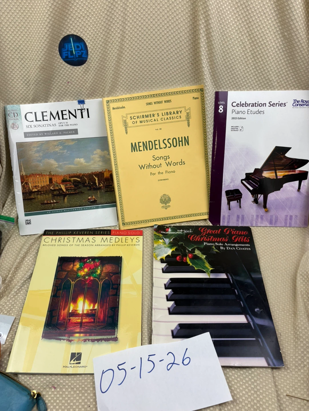 Lot Bundle of 5 Piano Sheet Music Books
