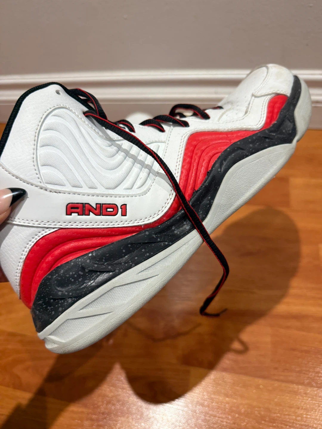 AND1 White/Red Basketball Shoes - photo 5