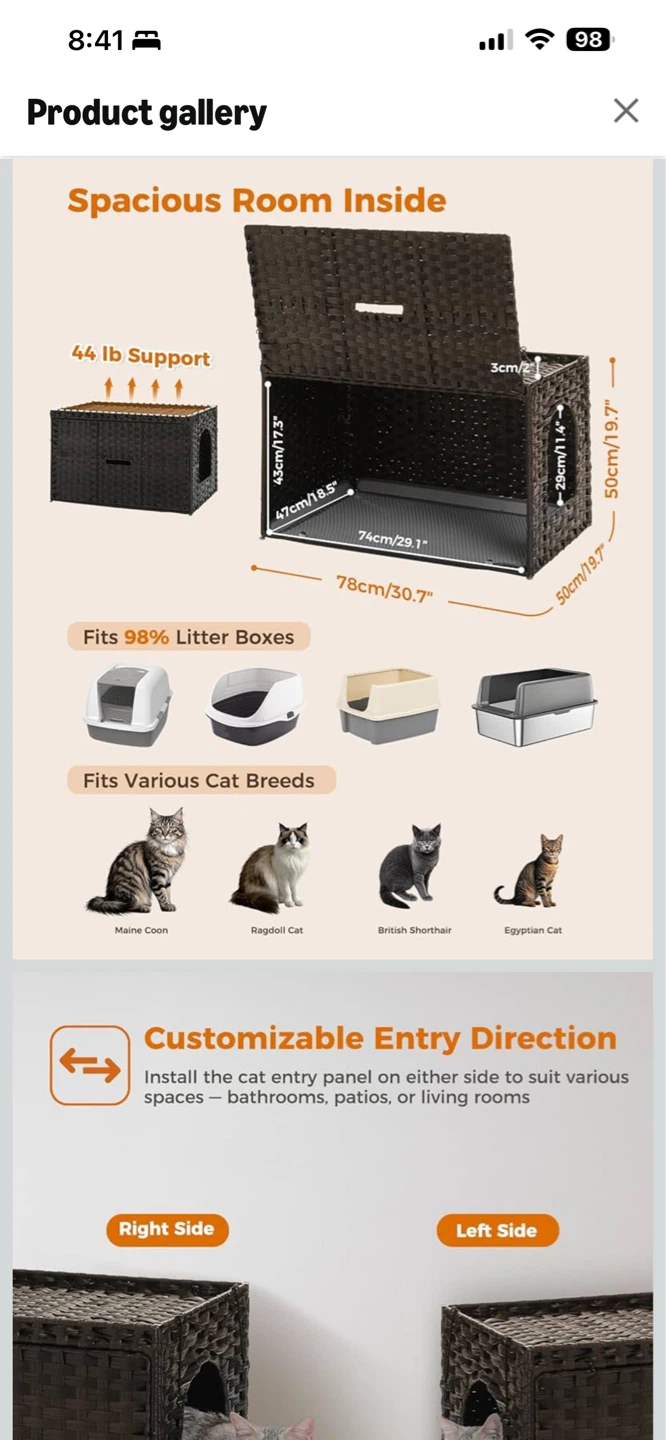 Cat Litter Box Enclosure - photo 3