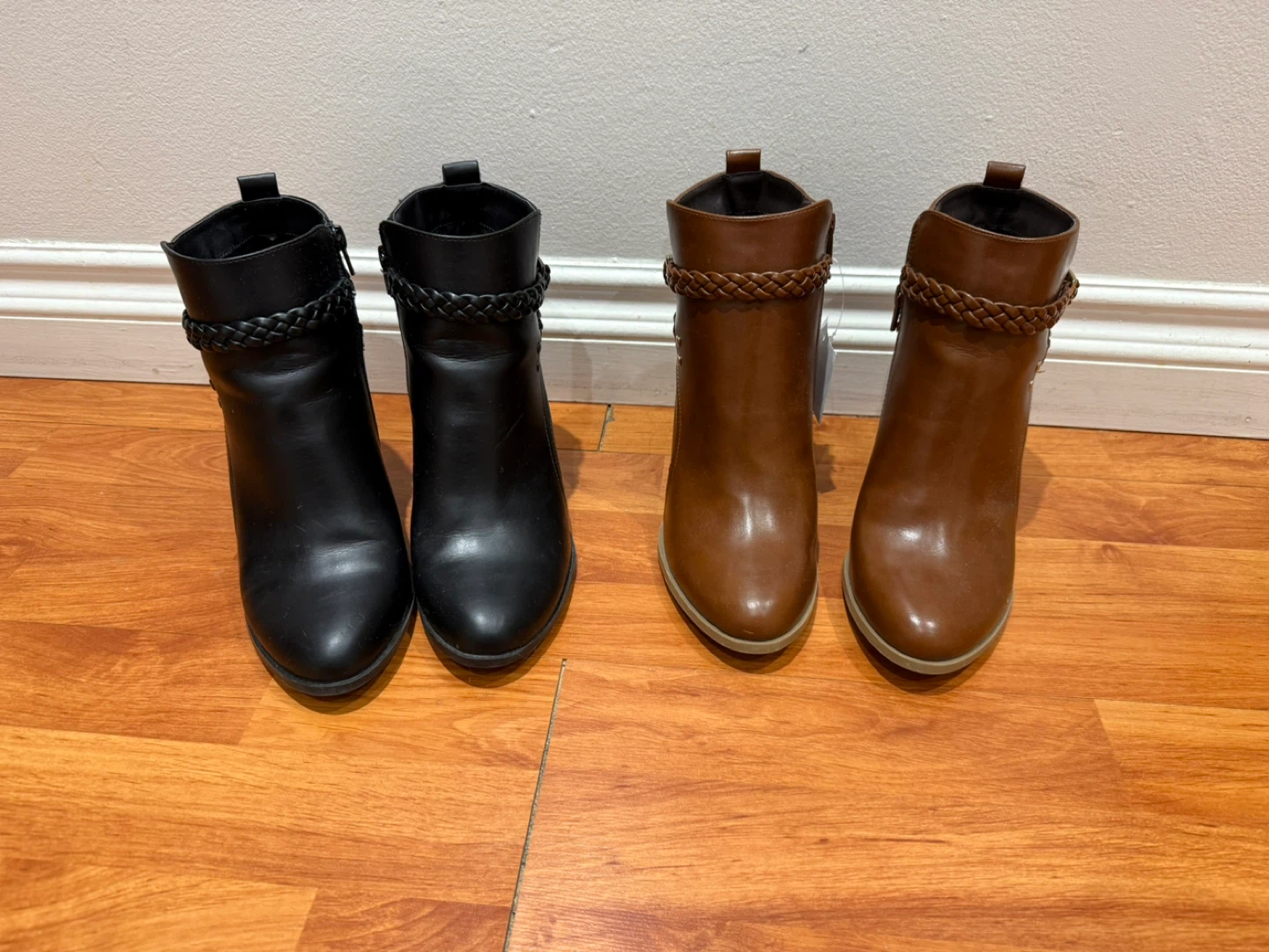 Women's Ankle Boots - Black and Brown
