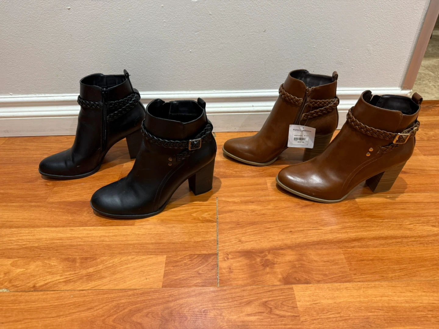 Women's Ankle Boots - Black and Brown - photo 2