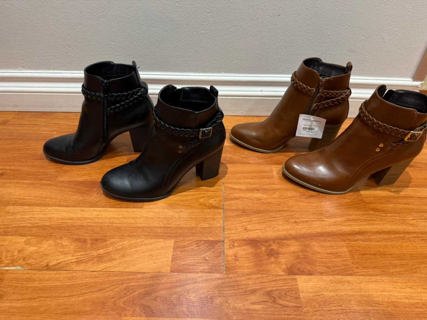 Women's Ankle Boots - Black and Brown - photo 3