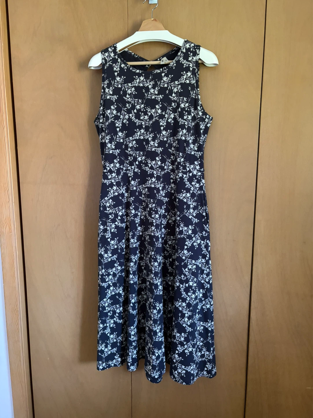 Pact Floral Sleeveless Midi Dress - Navy/White - Size L