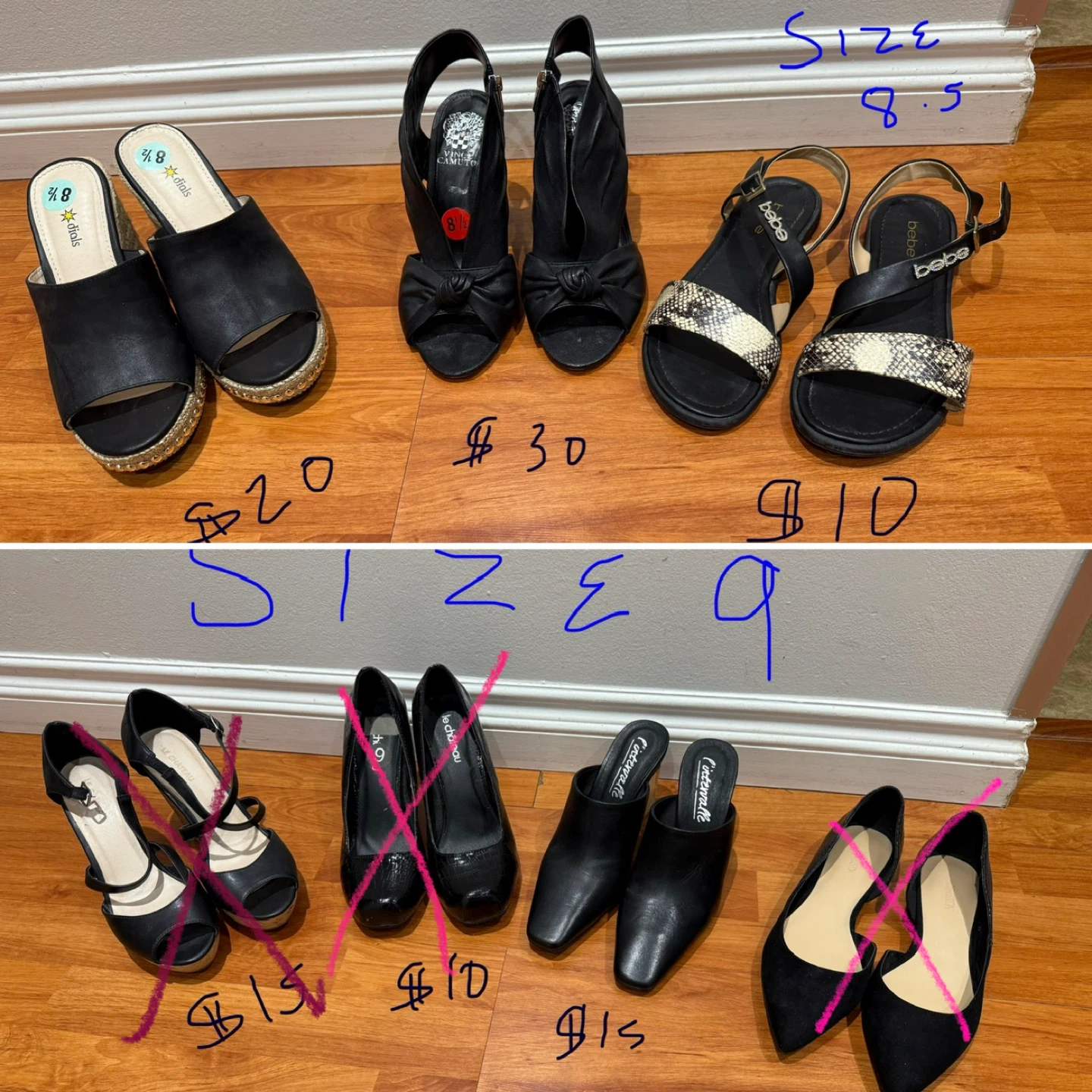 variety of women’s shoes