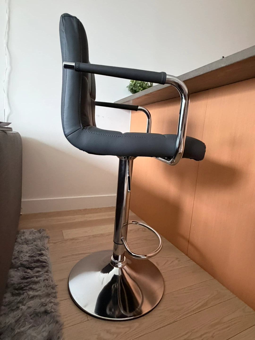 Set of 2 Adjustable Height Bar Stool