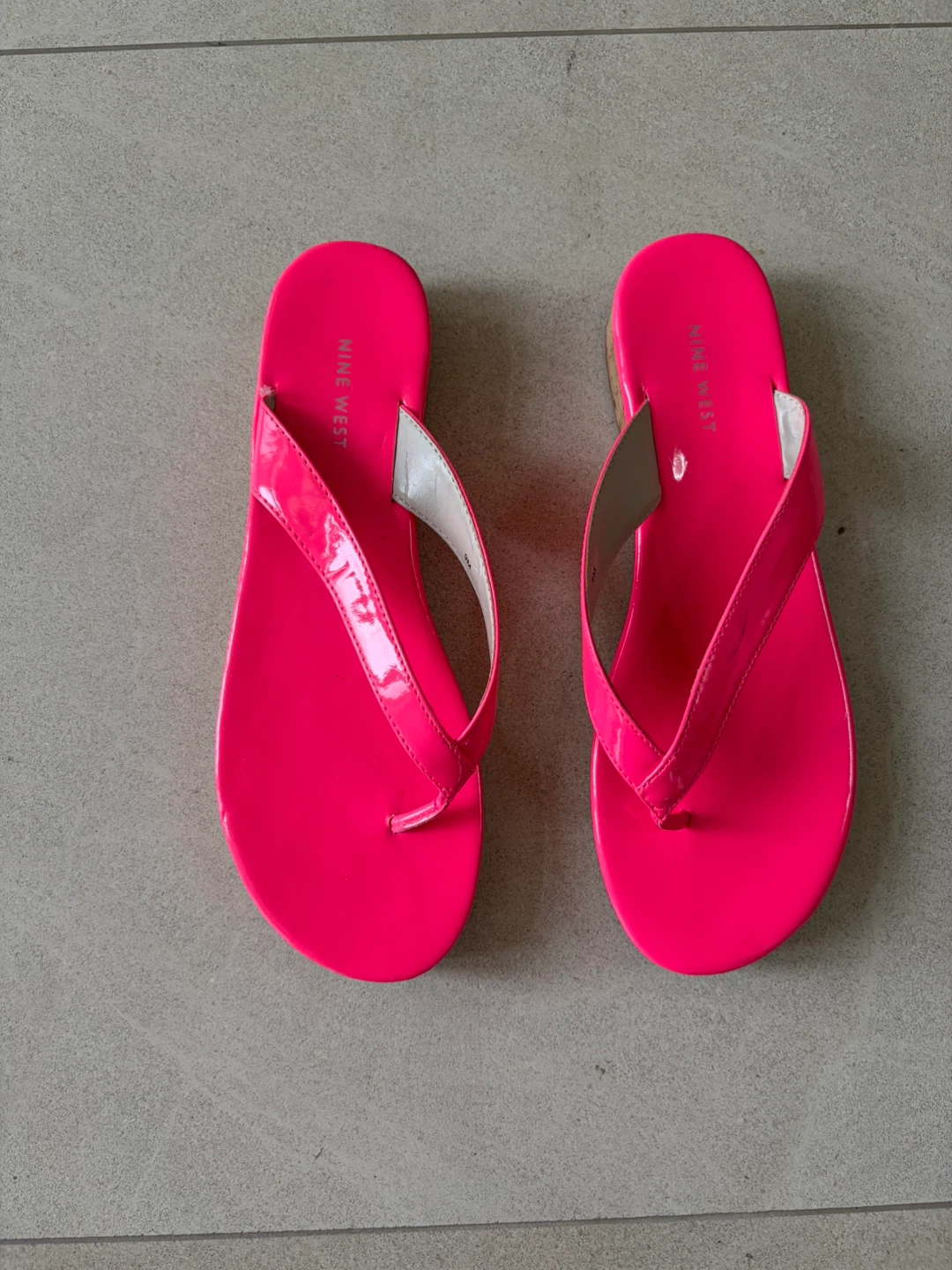 Nine West Pink Patent Sandals