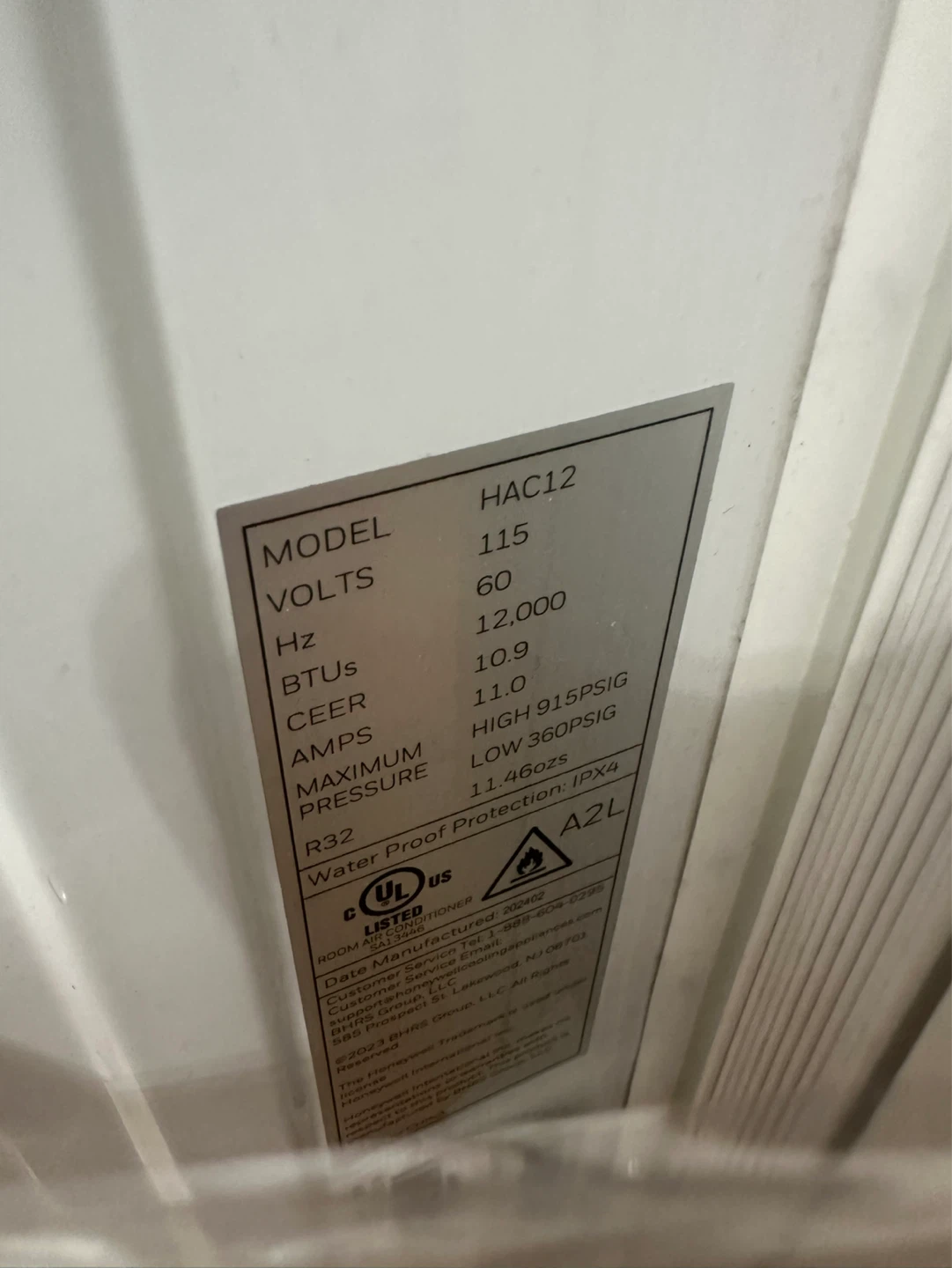 Honeywell HAC12 Window Air Conditioner - 12,000 BTU - photo 5
