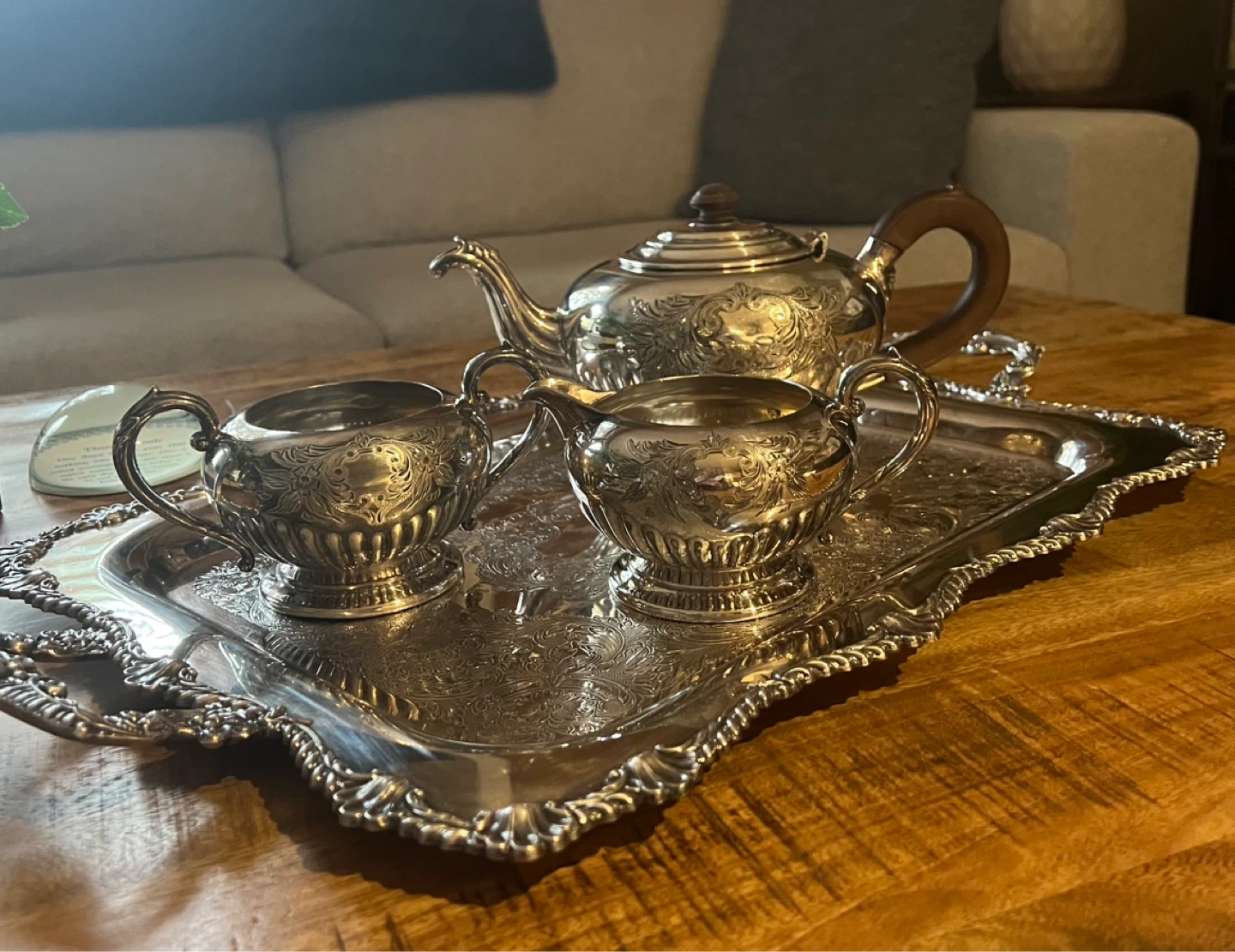 Vintage Rogers SPBM Silverplate Tea Service - photo 3