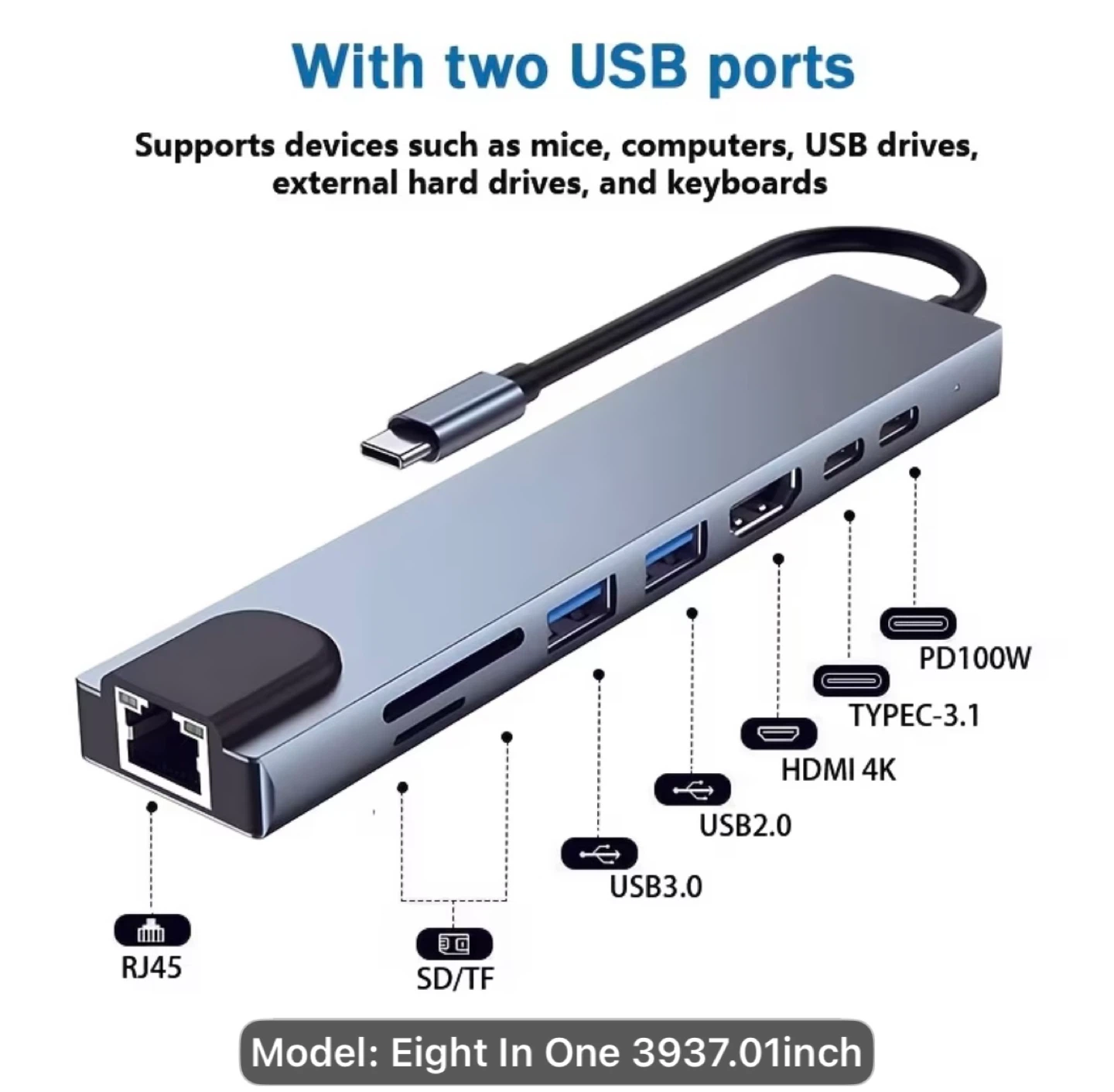 8 In 1 USB-C Hub - photo 3