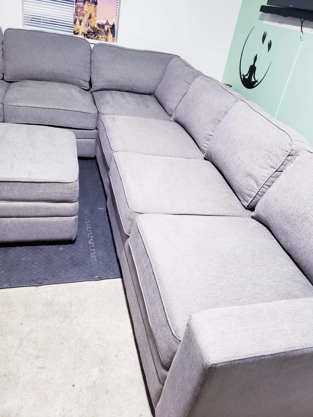 Grey Sectional Sofa with Ottoman ( Delivery Available ) - photo 5