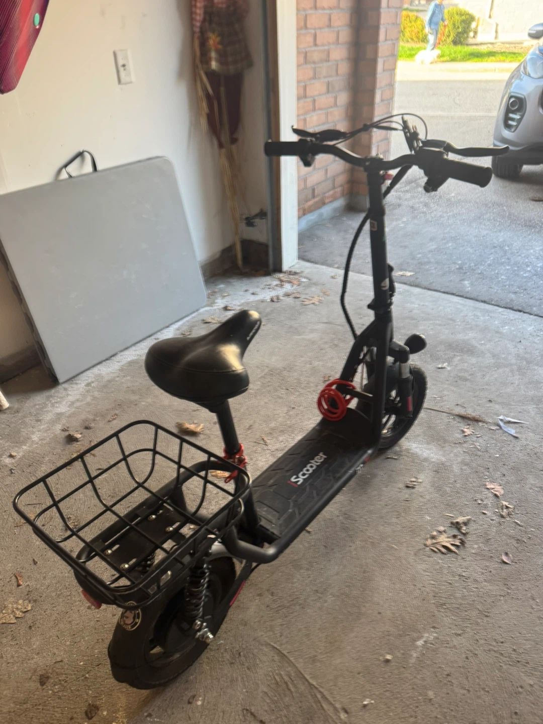 Black Scooter with Basket and Seat - photo 3