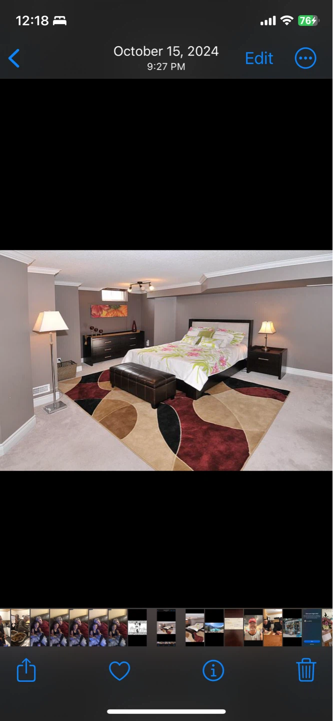 Dark Wood Queen Bed Frame with Upholstered Headboard - photo 5