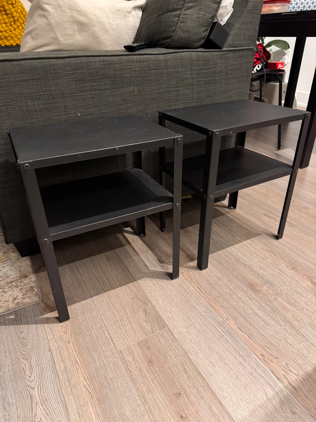Black 2-Tier Side Tables (Set of 2) - photo 2