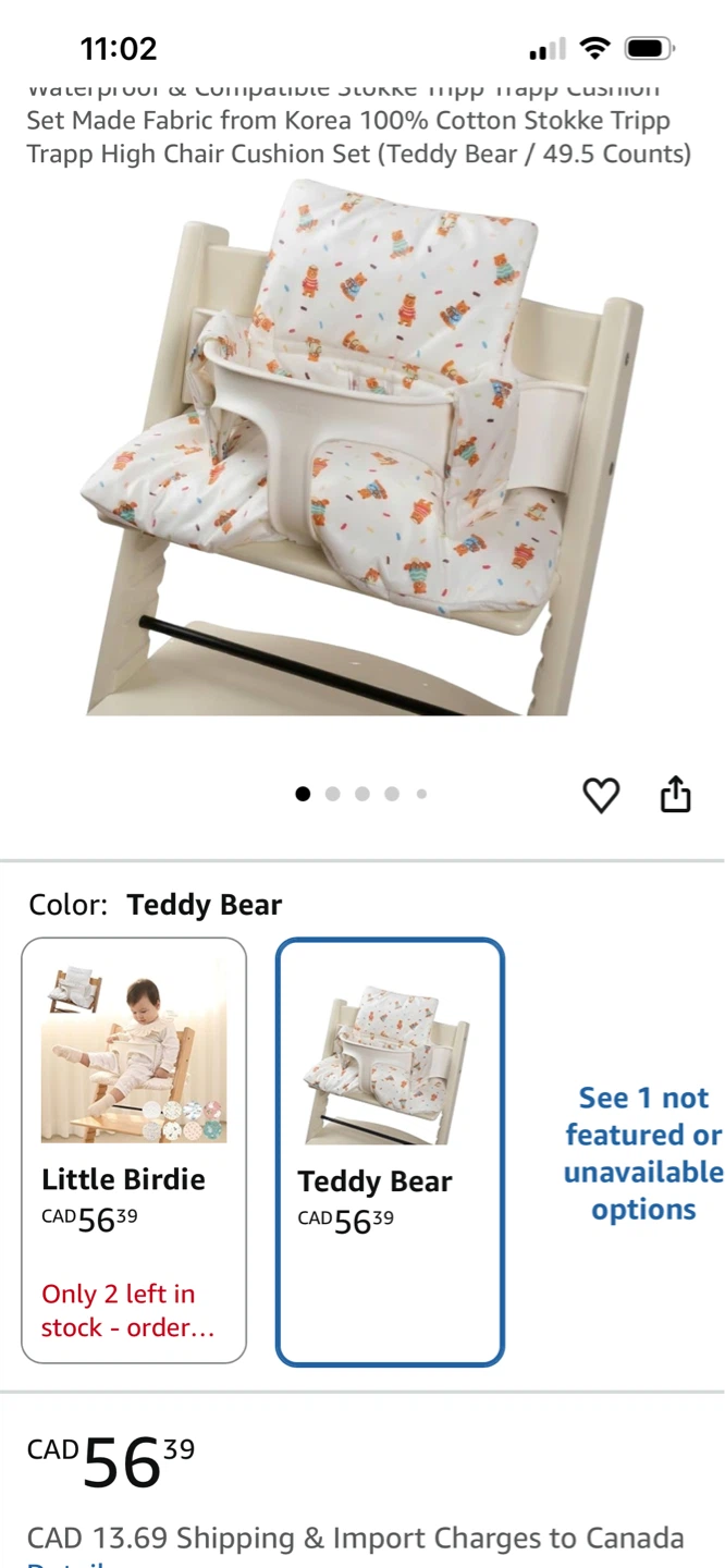 Stokke Tripp Trapp High Chair Cushion Set - Teddy Bear - photo 2