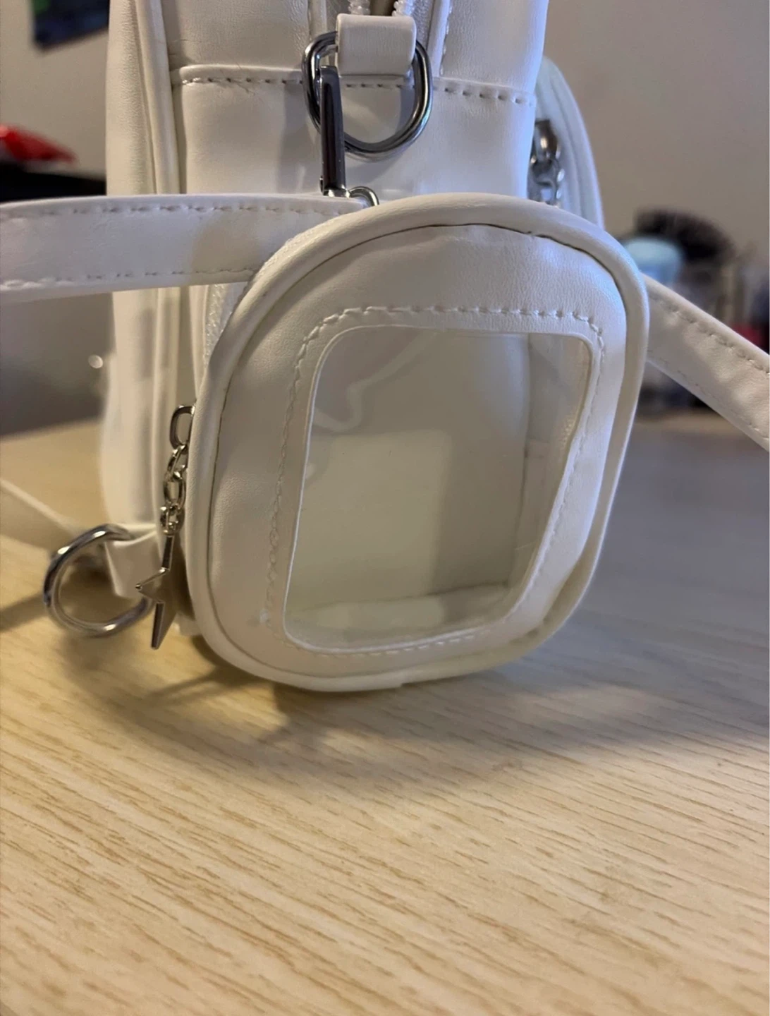 White Cat Ear Backpack with Clear Pouch - photo 4