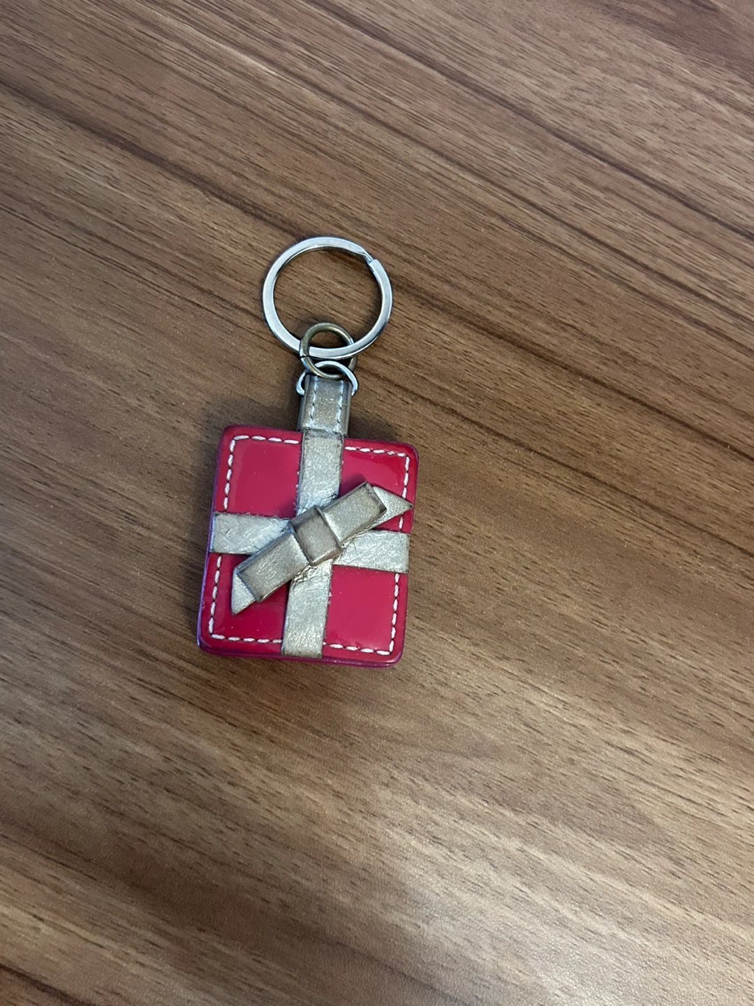 Coach Red Gift Box Keychain