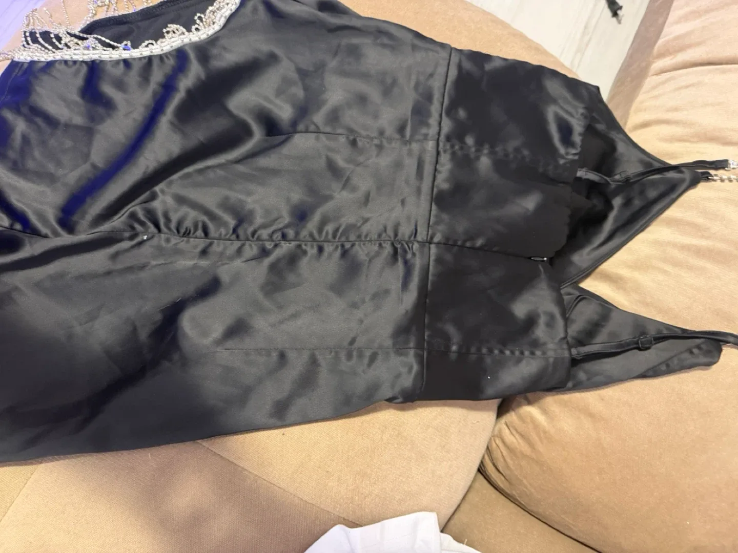Night out Black Satin Mini dress Size M - photo 3