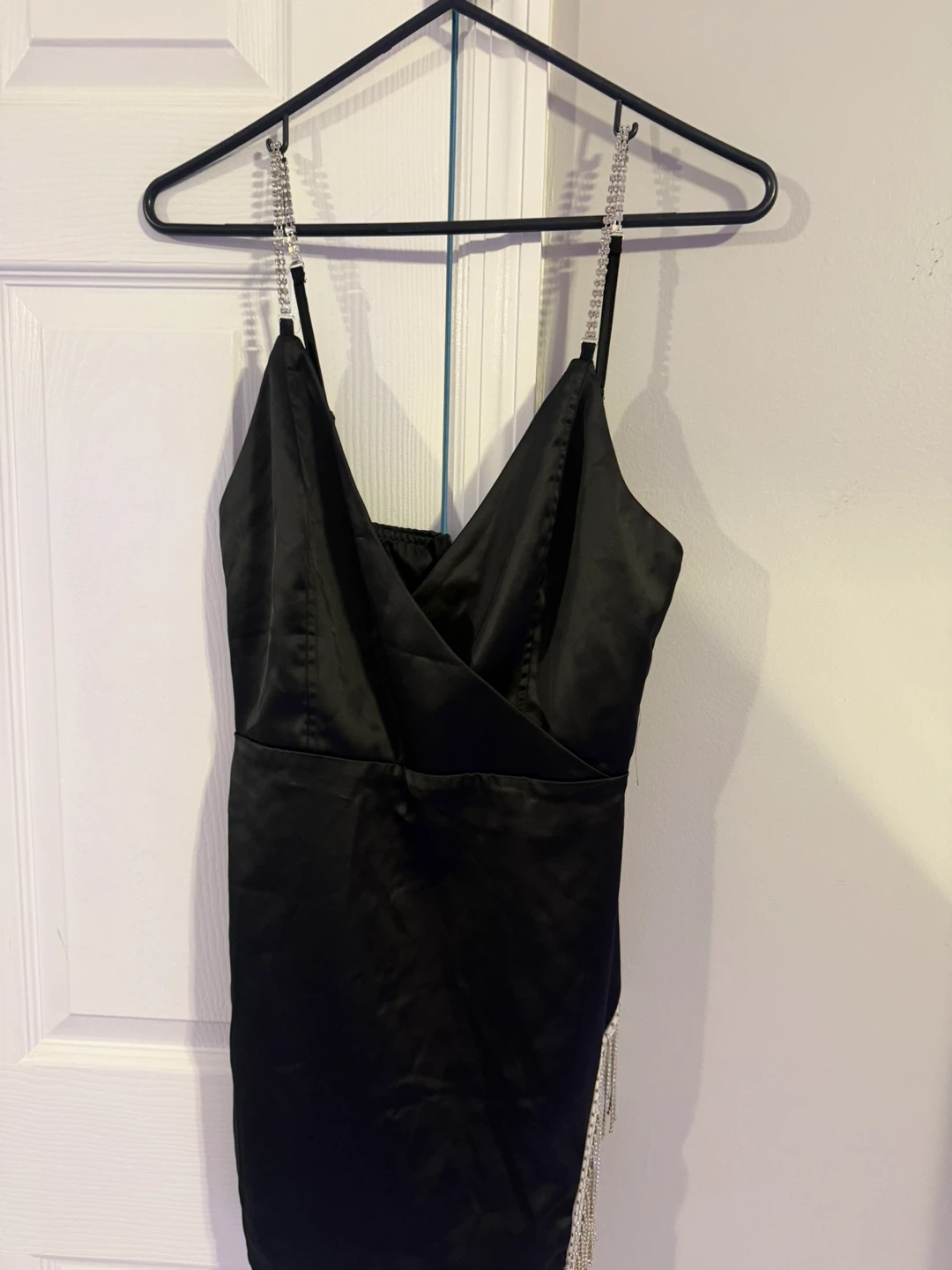 Night out Black Satin Mini dress Size M - photo 2
