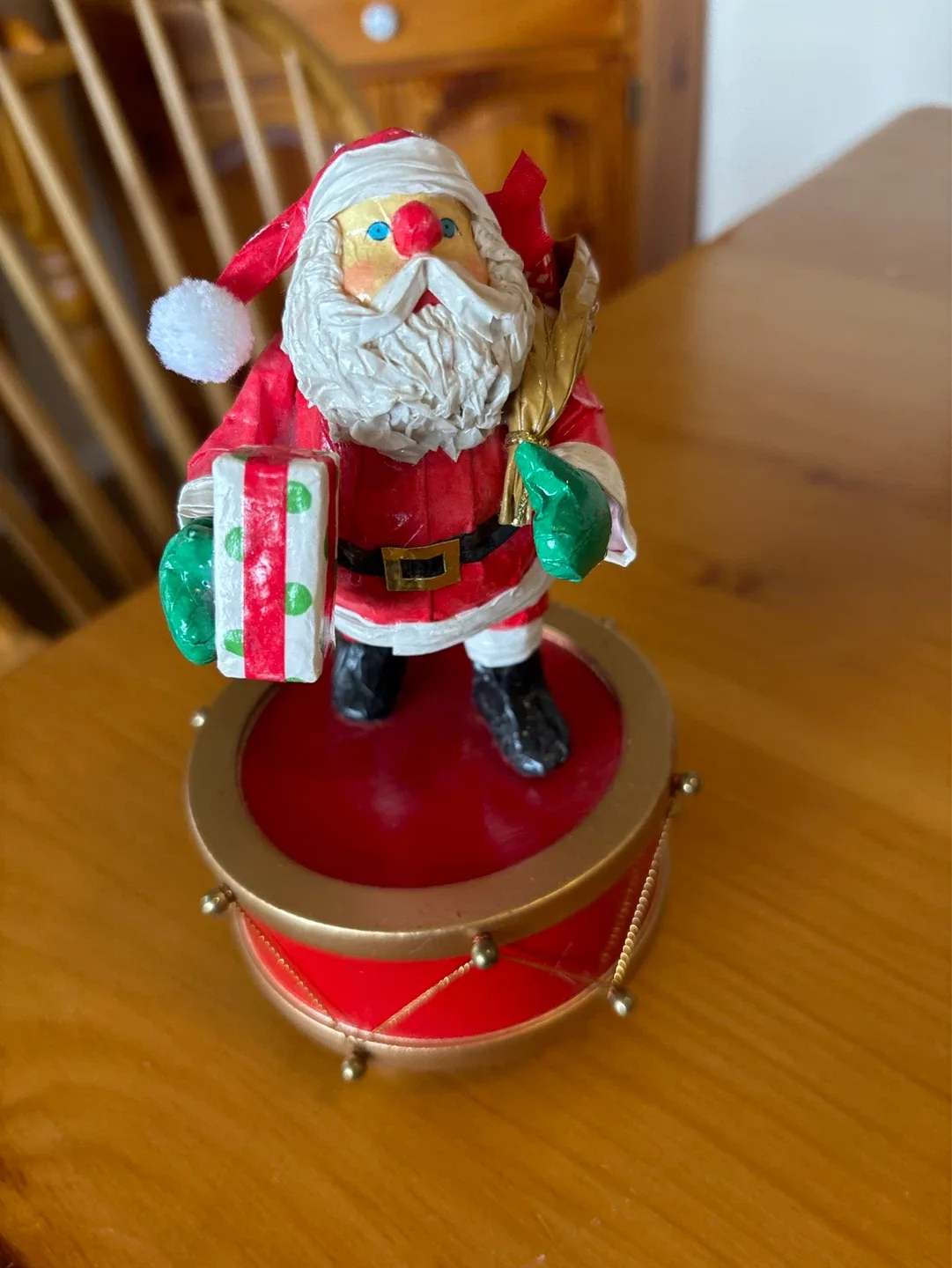 Vintage Santa Claus Drummer Figurine