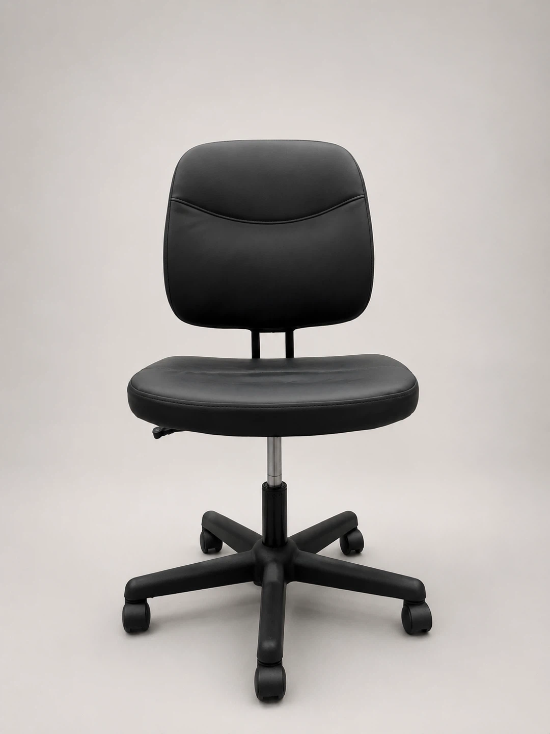 Black Faux Leather Office Chair