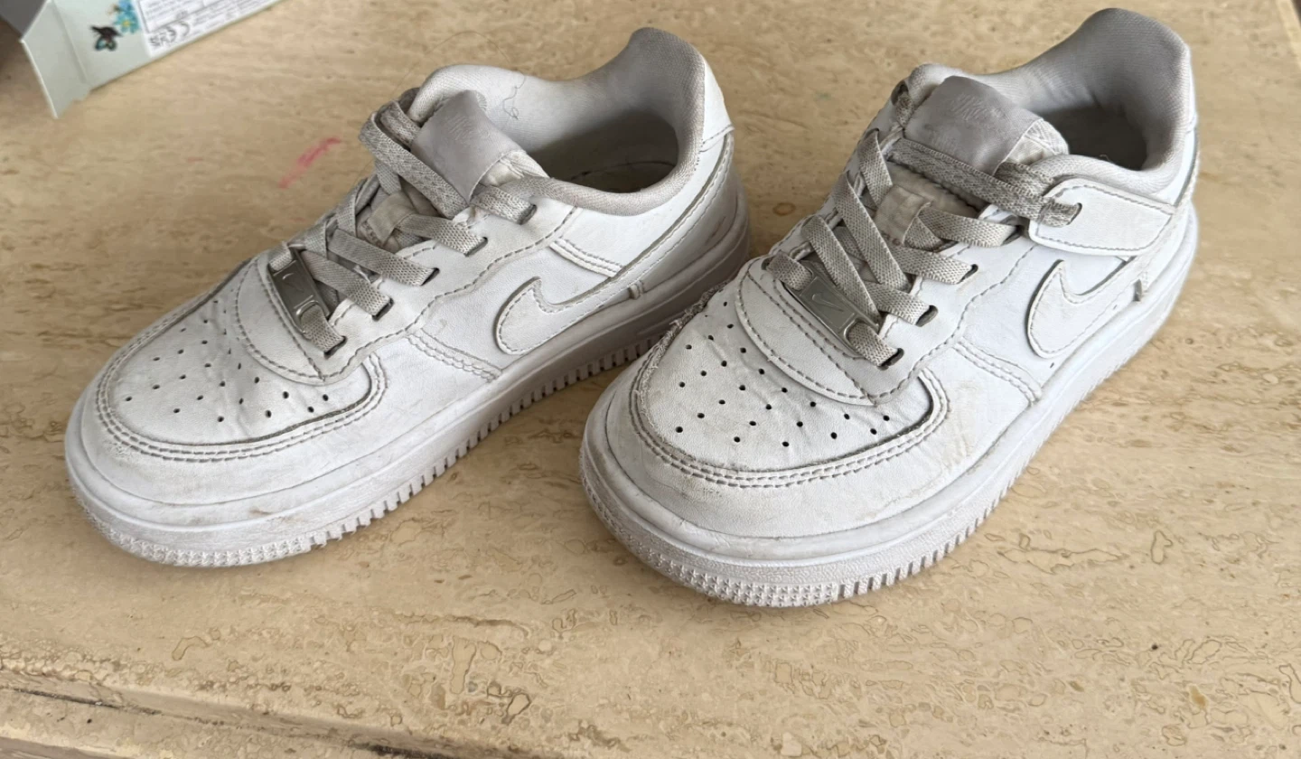 Kids Nike Air Force 1 White Sneakers - photo 2