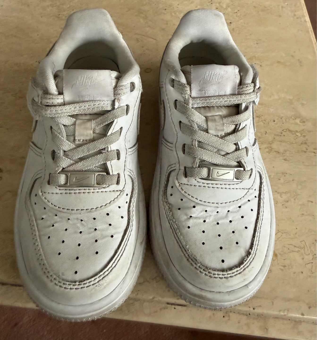 Kids Nike Air Force 1 White Sneakers