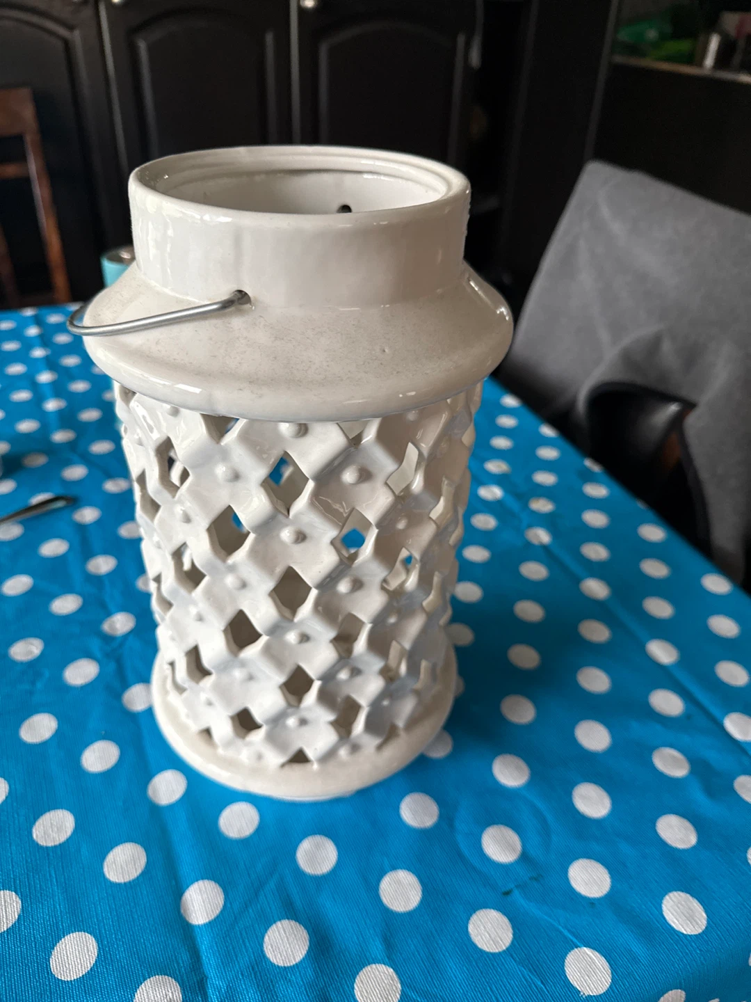 White Ceramic Lantern