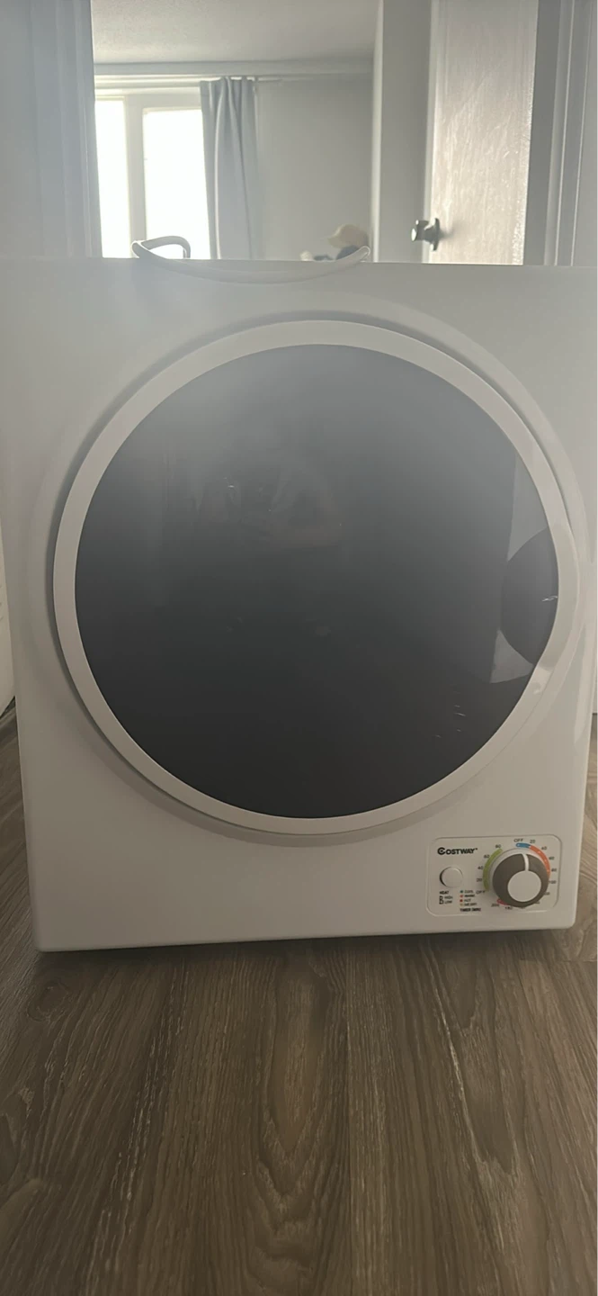 Costway White Compact Clothes Dryer - photo 3