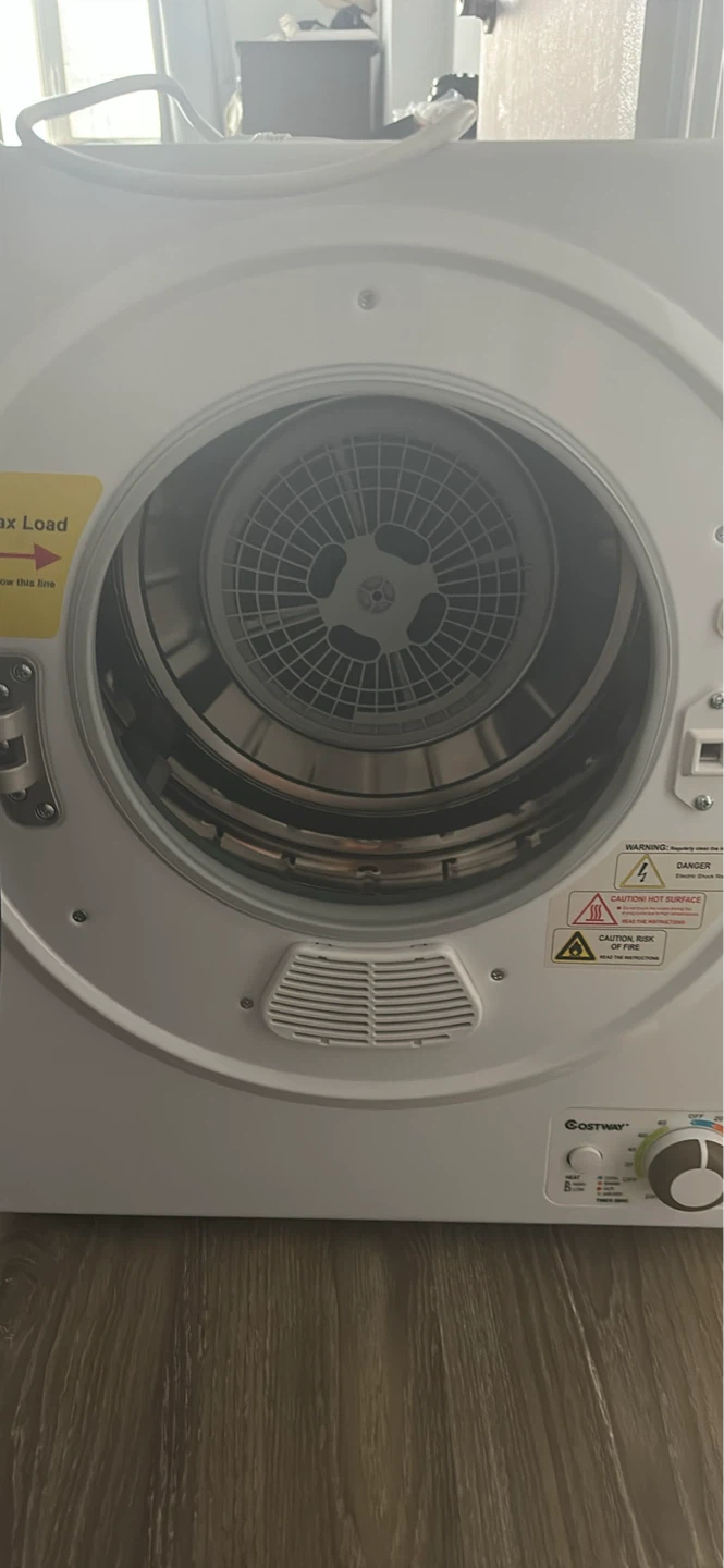 Costway White Compact Clothes Dryer - photo 2