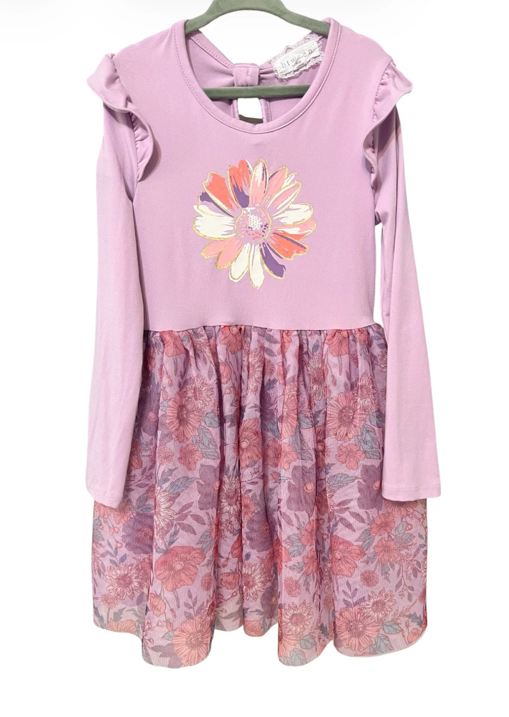 Btween Girls Floral Long Sleeve Dress – Size 6 🌸