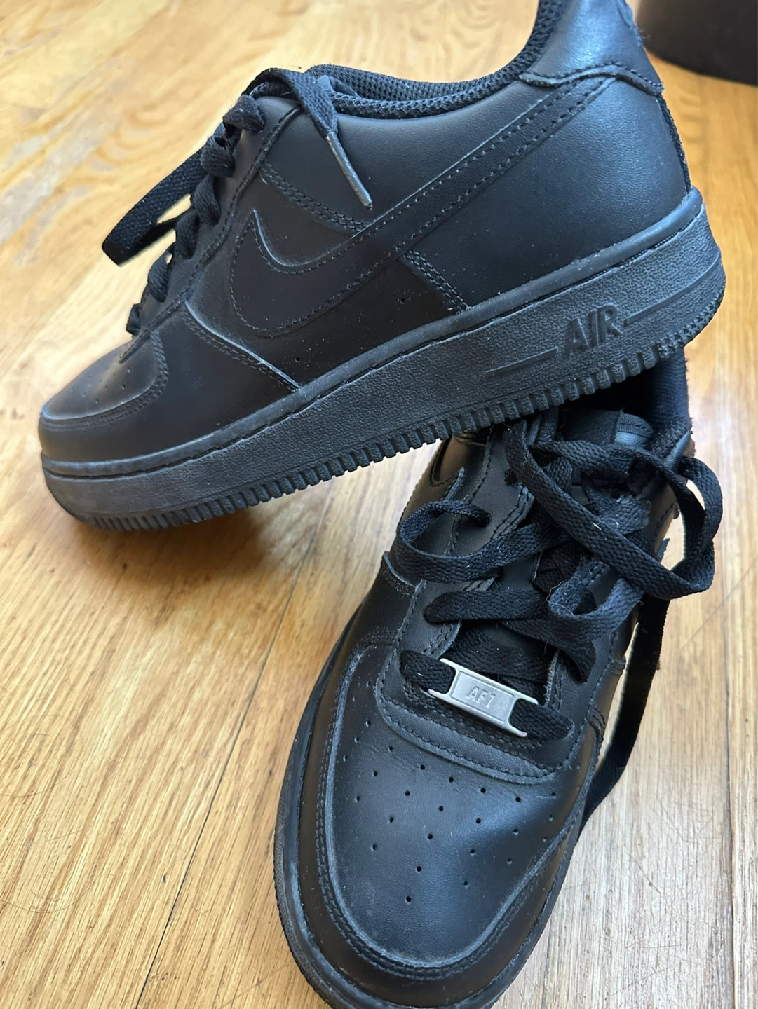 Nike Air Force 1 Youth Size 5Y Black Sneakers