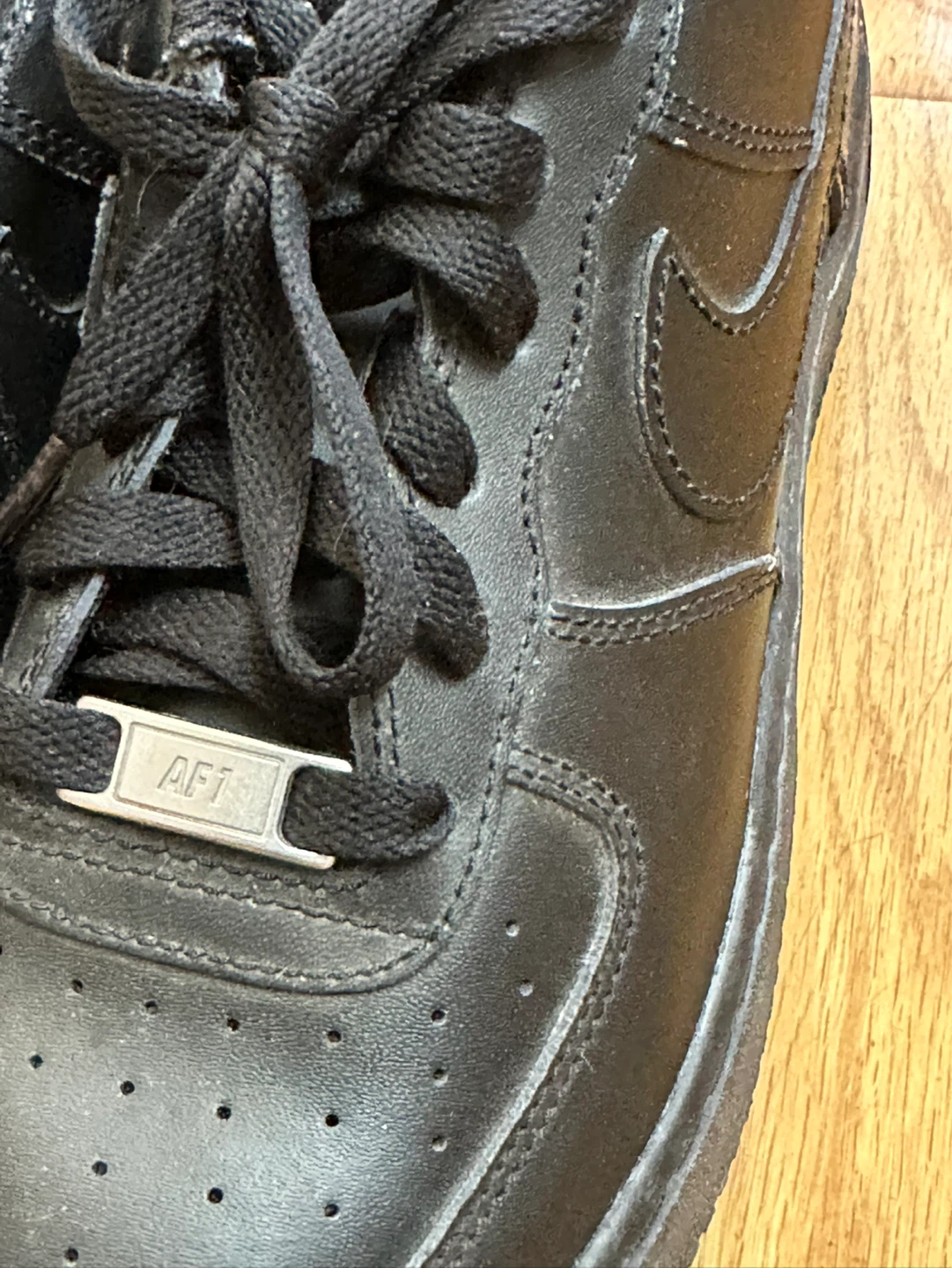 Nike Air Force 1 Youth Size 5Y Black Sneakers - photo 5