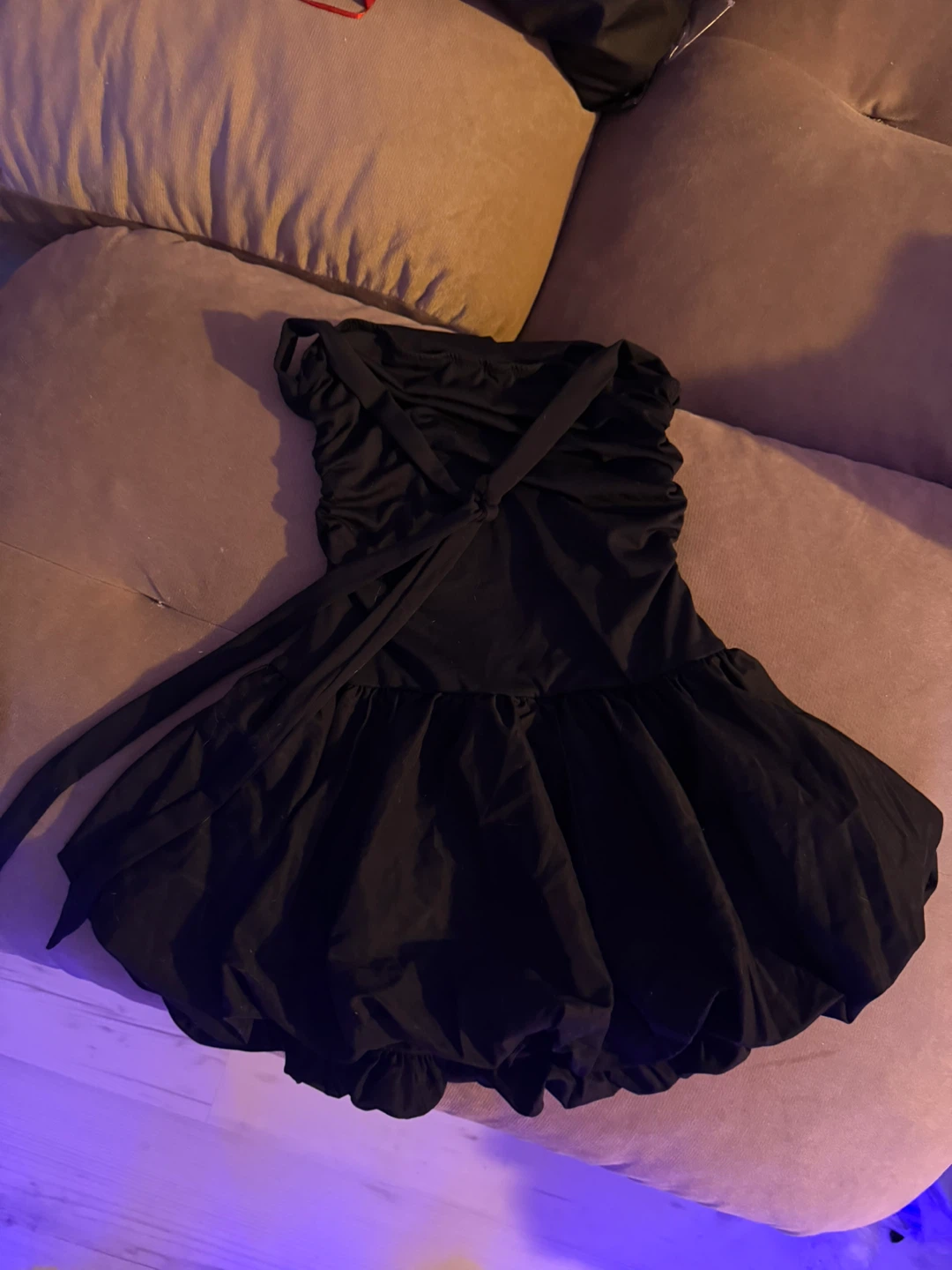 Bubble dress with built-in shorts Black (S) - photo 2