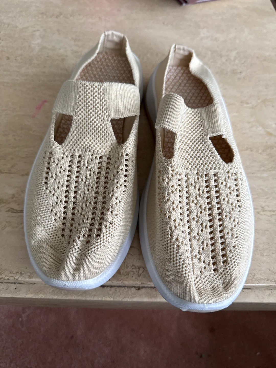 Women's Slip-on Knit Loafers - Beige
