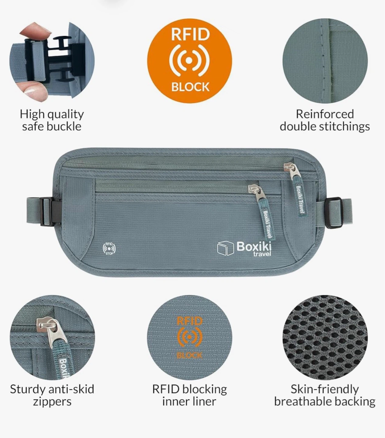 Boxiki Travel RFID Blocking Money Belt - photo 2