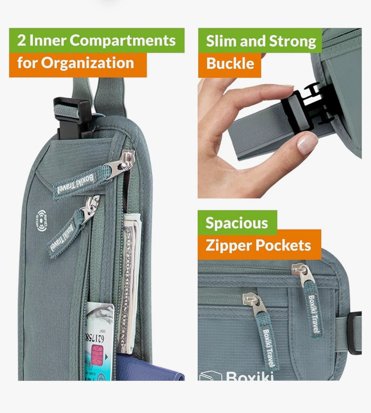 Boxiki Travel RFID Blocking Money Belt - photo 3