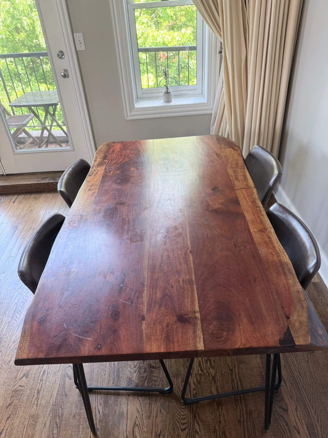 Live Edge Solid Wood Dining Table Set (4 Chairs Included) - photo 3