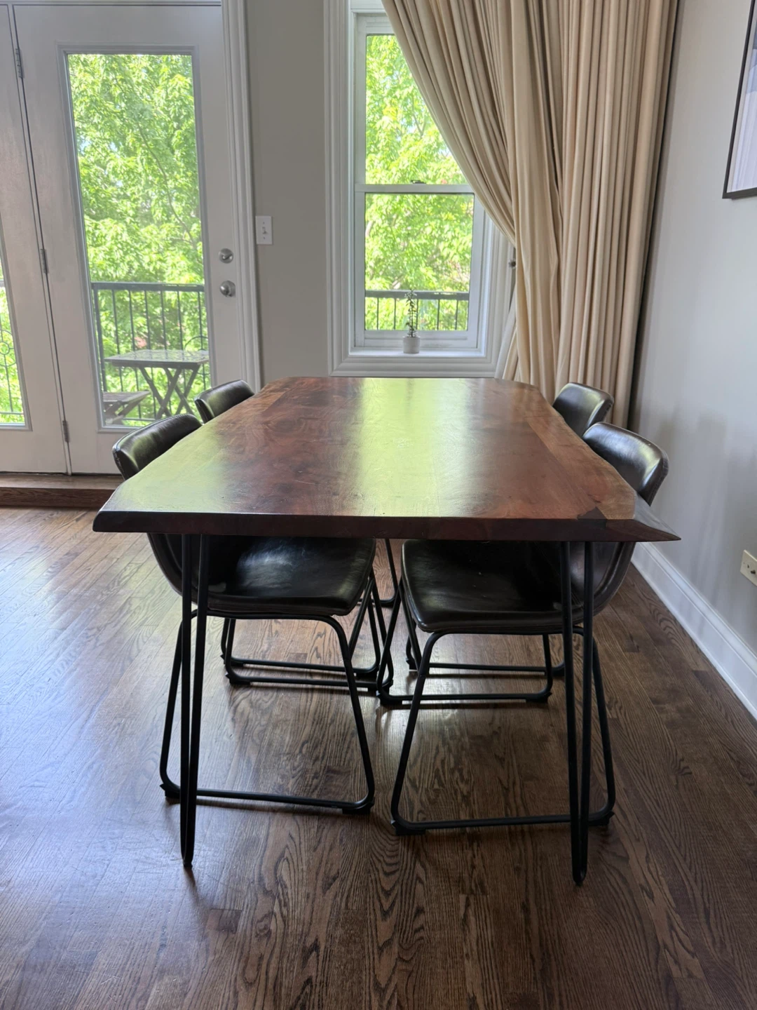 Live Edge Solid Wood Dining Table Set (4 Chairs Included) - photo 2