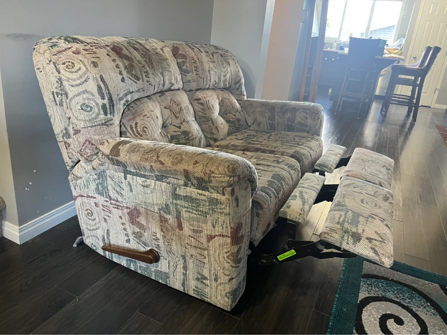 Floral Print Loveseat Recliner
